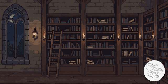 castle_library_night