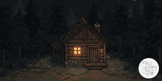 cabin_woods_night