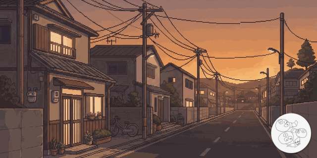 residential_street_sunset