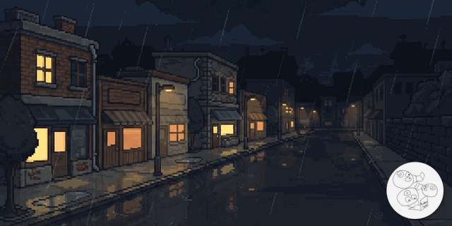 street_rain_night