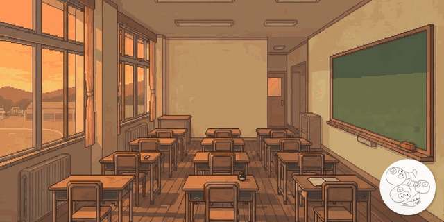 classroom_sunset