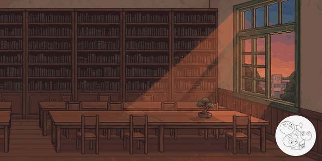 library_sunset