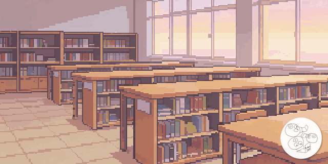 library_dawn