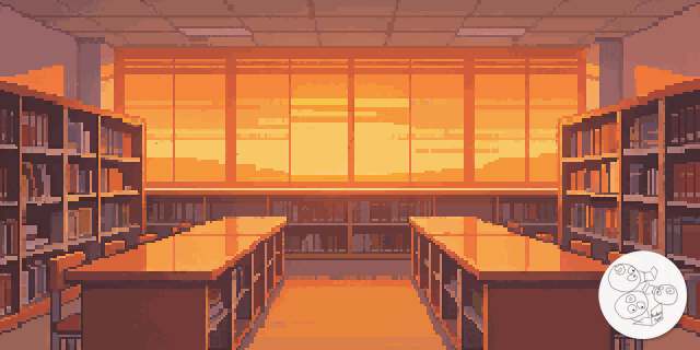 library_sunset